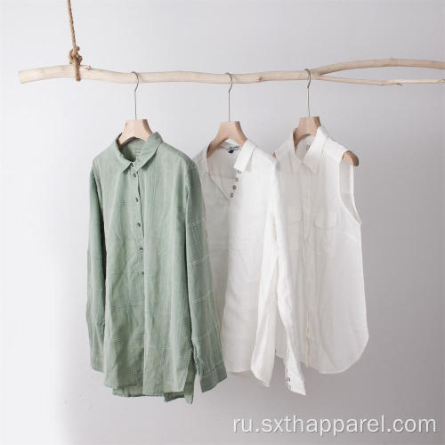 Рубашки-блузки с длинными рукавами из мягкого органического хлопка